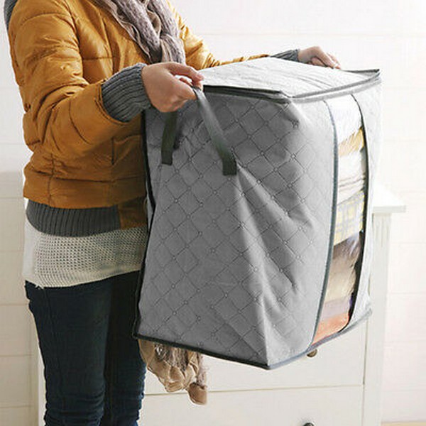 High Quality Bamboo Folding Clothes Charcoal Organizer Storage Bags